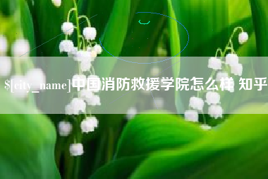 阿拉尔中国消防救援学院怎么样 知乎