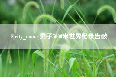 阿拉尔男子5000米世界纪录告破