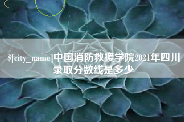 阿拉尔中国消防救援学院2021年四川录取分数线是多少