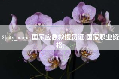 阿拉尔国家应急救援员证(国家职业资格)