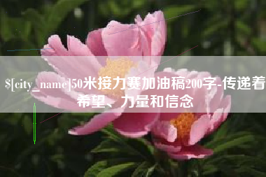 阿拉尔50米接力赛加油稿200字-传递着希望、力量和信念