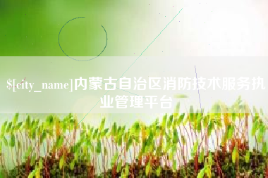 阿拉尔内蒙古自治区消防技术服务执业管理平台