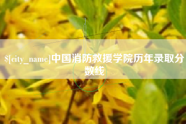 阿拉尔中国消防救援学院历年录取分数线