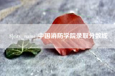 阿拉尔中国消防学院录取分数线