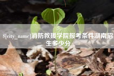 阿拉尔消防救援学院报考条件湖南招生多少分
