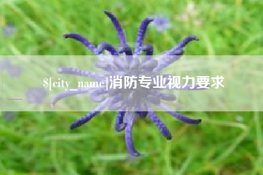 阿拉尔消防专业视力要求