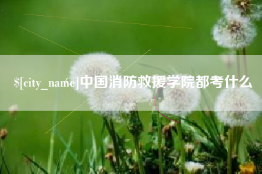 阿拉尔中国消防救援学院都考什么
