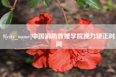 阿拉尔中国消防救援学院视力矫正时间