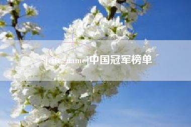 阿拉尔中国冠军榜单