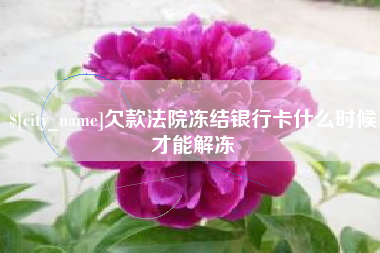 阿拉尔欠款法院冻结银行卡什么时候才能解冻