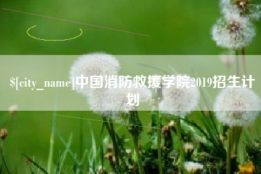 阿拉尔中国消防救援学院2019招生计划
