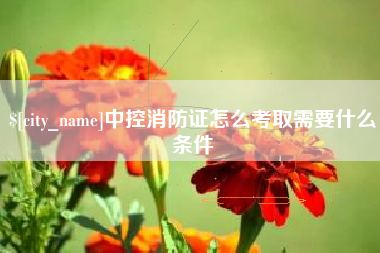阿拉尔中控消防证怎么考取需要什么条件