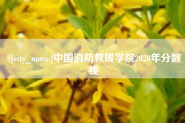 阿拉尔中国消防救援学院2020年分数线