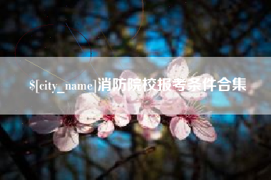 阿拉尔消防院校报考条件合集
